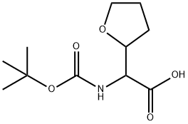 2-{[(叔-丁氧基)羰基]氨基}-2-(噁戊环-2-基)乙酸 结构式