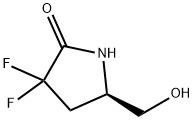 (R)-3,3-二氟-5-(羟甲基)吡咯烷-2-酮 结构式