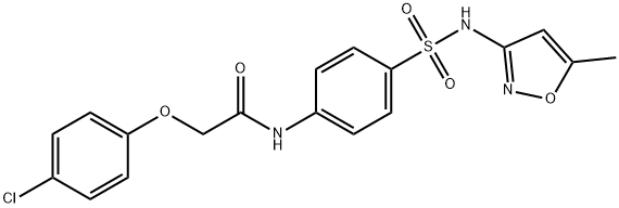 2-(4-chlorophenoxy)-N-(4-{[(5-methyl-3-isoxazolyl)amino]sulfonyl}phenyl)acetamide 结构式