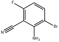 2-氨基-3-溴-6-氟苯甲腈 结构式