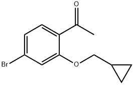 1-(4-Bromo-2-cyclopropylmethoxyphenyl)-ethanone 结构式
