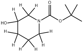 tert-butyl 3-hydroxypiperidine-1-carboxylate-2,2,3,4,4,5,5,6,6-d9 结构式