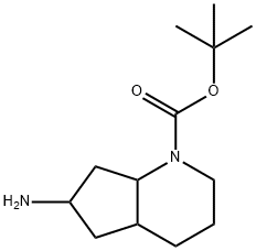 6-氨基八氢-1H-环戊二烯并[B]吡啶-1-羧酸叔丁酯 结构式