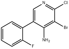 4-Amino-2-chloro-3-bromo-5-(2-fluorophenyl)pyridine 结构式