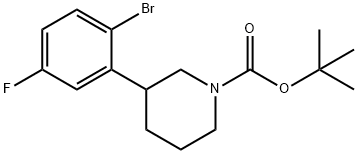 4-Bromo-3-(N-Boc-piperidin-3-yl)fluorobenzene 结构式