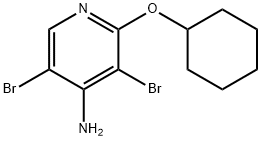 4-Amino-3,5-dibromo-2-(cyclohexyloxy)pyridine 结构式