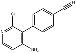 2-CHLORO-4-AMINO-3-(4-CYANOPHENYL)PYRIDINE 结构式