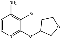 4-AMINO-3-BROMO-2-(TETRAHYDROFURAN-3-YLOXY)PYRIDINE 结构式
