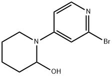 1-(2-BROMOPYRIDIN-4-YL)PIPERIDIN-2-OL 结构式