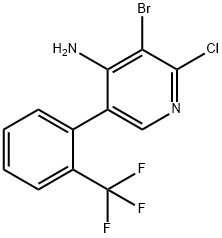 4-Amino-2-chloro-3-bromo-5-(2-trifluoromethylphenyl)pyridine 结构式
