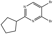4,5-Dibromo-2-(cyclopentyl)pyrimidine 结构式