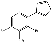 4-Amino-3,5-dibromo-2-(3-thienyl)pyridine 结构式