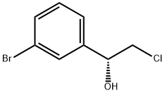 (1R)-1-(3-bromophenyl)-2-chloroethan-1-ol 结构式
