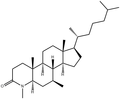 (4aR,4bS,6aR,7R,9aS,9bS,10S,11aR)-7-[(1R)-1,5-Dimethylhexyl]hexadecahydro-1,4a,6a,10-tetramethyl-2H-indeno[5,4-f]quinolin-2-one 结构式