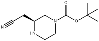 (S)-3-(氰甲基)哌嗪-1-甲酸叔丁酯 结构式