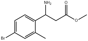 METHYL 3-AMINO-3-(4-BROMO-2-METHYLPHENYL)PROPANOATE 结构式