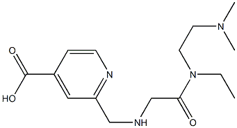 2-(((2-((2-(dimethylamino)ethyl)(ethyl)amino)-2-oxoethyl)amino)methyl)isonicotinic acid 结构式