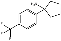 1-[4-(三氟甲基)苯基]环戊胺 结构式