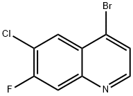 4-溴-6-氯-7-氟喹啉 结构式