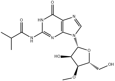 N2-ISO-BUTYROYL-3'-O-METHYLGUANOSINE 结构式