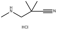 2,2-dimethyl-3-(methylamino)propanenitrile hydrochloride 结构式