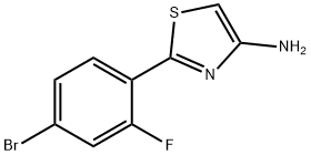 2-(4-Bromo-2-fluorophenyl)thiazol-4-amine 结构式