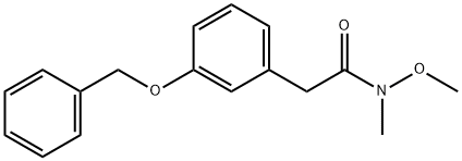 2-[3-(benzyloxy)phenyl]-N-methoxy-N-methylacetamide 结构式