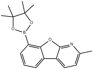 2-甲基-8-(4,4,5,5-四甲基-1-3-2-二噁硼烷-2-基)苯并呋喃并[2,3-B]吡啶 结构式