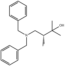 (R)-2-甲基-3-氟-4-(二苄基氨基)-2-丁醇 结构式