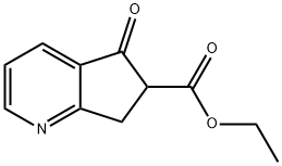 6,7-二氢-5-氧代-5H-环戊烷[B]吡啶-6-甲酸乙酯 结构式