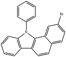 2-bromo-11-phenyl-11H-benzo[a]carbazole 结构式