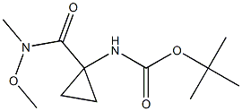 1-(甲氧基(甲基)氨基甲酰基)环丙基氨基甲酸叔丁酯 结构式