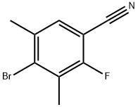 4-bromo-2-fluoro-3,5-dimethylbenzonitrile 结构式