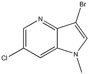 3-bromo-6-chloro-1-methyl-1H-pyrrolo[3,2-b]pyridine 结构式