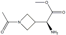3-Azetidineacetic acid, 1-acetyl-alpha-amino-, methyl ester, (alphaS)- 结构式