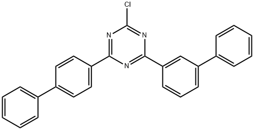 2-氯-4-(3-联苯基)-6-(4-联苯基)-1,3,5-三嗪 结构式
