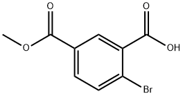 2-溴-5-(甲氧基羰基)苯甲酸 结构式