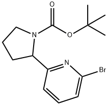 2-(6-Bromopyridin-2-yl)pyrrolidine-1-carboxylate 结构式
