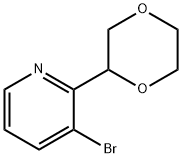 3-Bromo-2-(1,4-dioxan-2-yl)pyridine 结构式