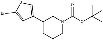 2-Bromo-4-(N-Boc-piperidin-3-yl)thiophene 结构式