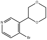 4-Bromo-3-(1,4-dioxan-2-yl)pyridine 结构式