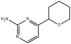 4-(tetrahydro-2H-pyran-2-yl)pyrimidin-2-amine 结构式