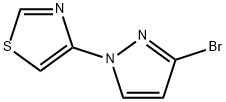 3-BROMO-1-(THIAZOL-4-YL)-1H-PYRAZOLE 结构式