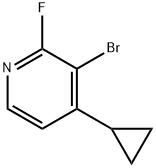 2-Fluoro-3-bromo-4-cyclopropylpyridine 结构式