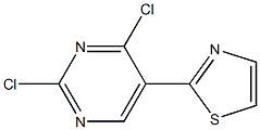 2,4-Dichloro-5-(thiazol-2-yl)pyrimidine 结构式
