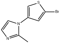 2-Bromo-4-(2-methylimidazol-1-yl)thiophene 结构式