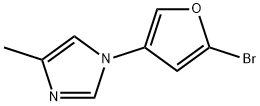 2-Bromo-4-(4-methylimidazol-1-yl)furan 结构式