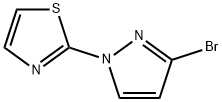 3-BROMO-1-(THIAZOL-2-YL)-1H-PYRAZOLE 结构式