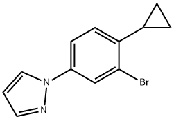 1-(3-bromo-4-cyclopropylphenyl)-1H-pyrazole 结构式