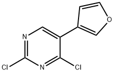 2,4-Dichloro-5-(3-furyl)pyrimidine 结构式